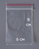 Пакет с замком Zip-Lock (Зип лок), сверхпрочный, 6х8 см, 60 мкм, 1000 шт.