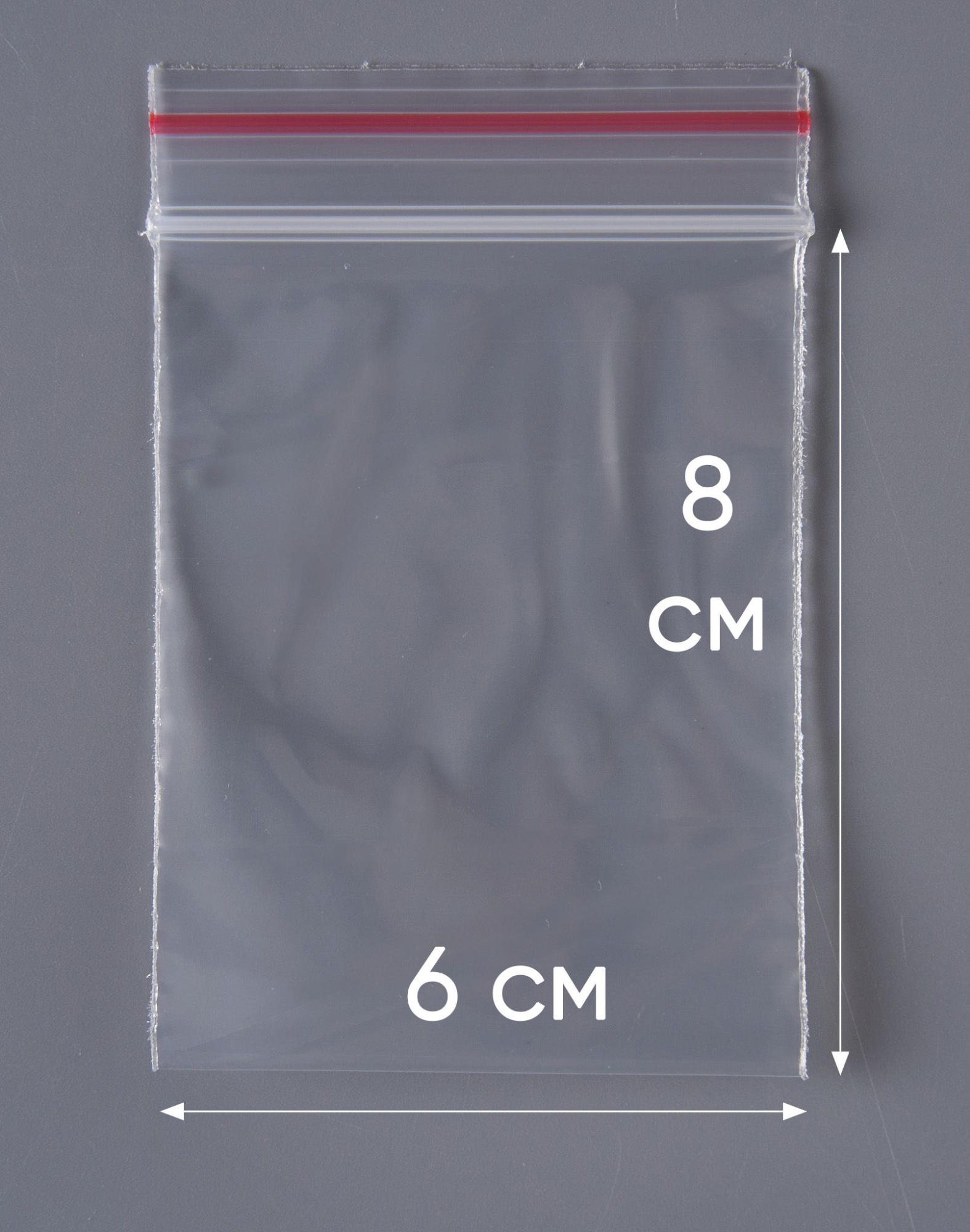 Пакет с замком Zip-Lock (Зип лок), сверхпрочный, 6х8 см, 60 мкм, 1000 шт.