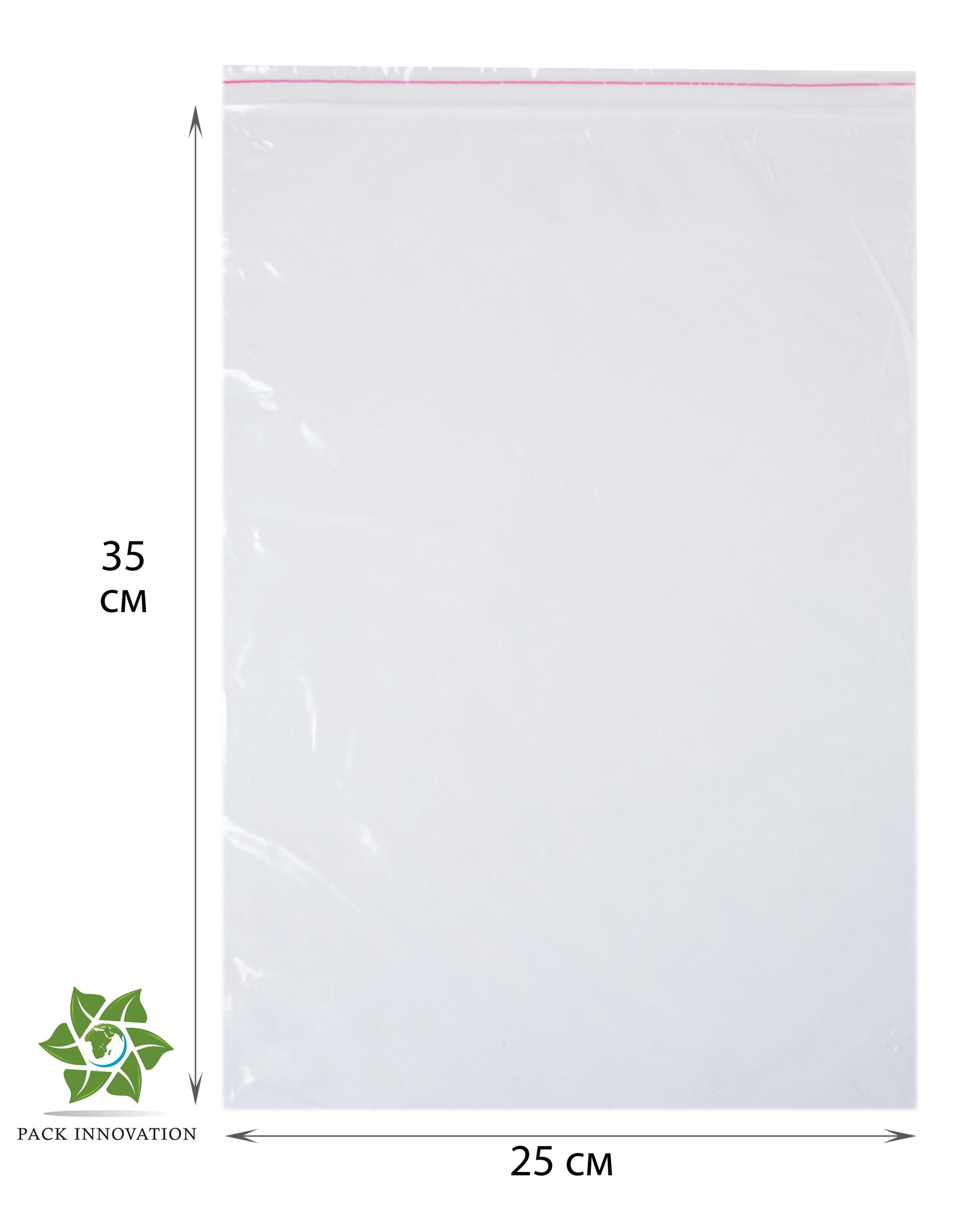 Пакет с замком Zip-Lock (Зип лок), 25х35 см, 40 мкм, 100 шт.