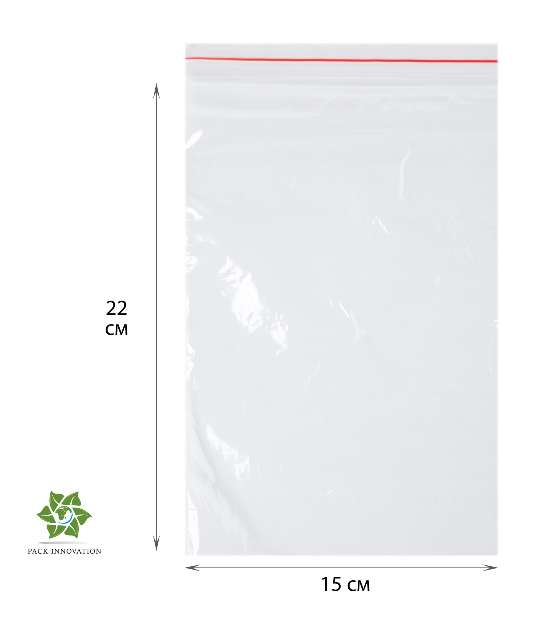 Пакет с замком Zip-Lock (Зип лок), 15х22 см, 35 мкм, 300 шт.