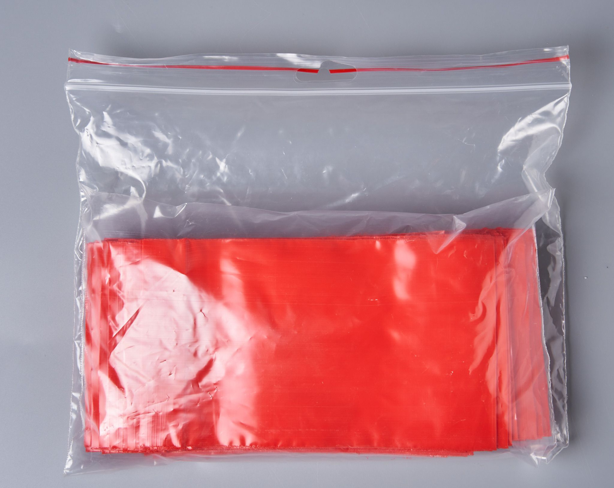 Пакет с замком Zip-Lock (Зип лок), 10х15 см, сверхпрочный, 60 мкм, красный, 1000 шт.