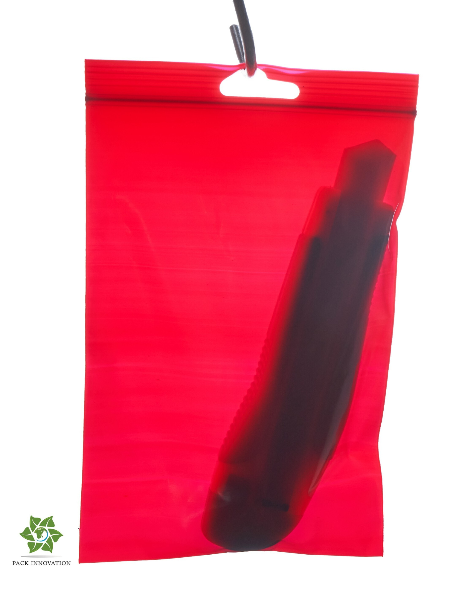 Пакет с замком Zip-Lock (Зип лок), 12х17 см, 60 мкм, с европодвесом, сверхпрочный, красный, 5000 шт.