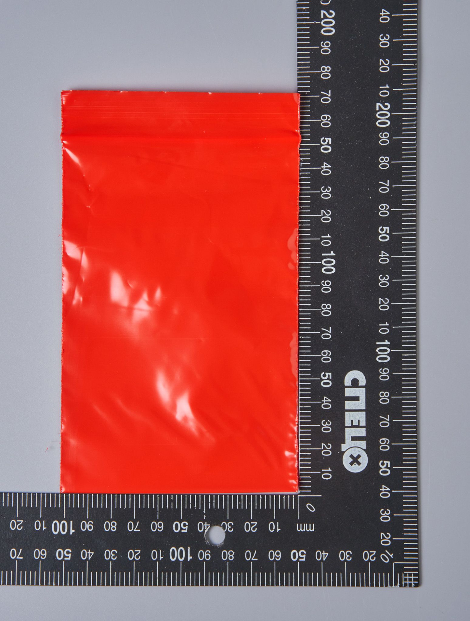 Пакет с замком Zip-Lock (Зип лок), 10х15 см, сверхпрочный, 60 мкм, красный, 1000 шт.