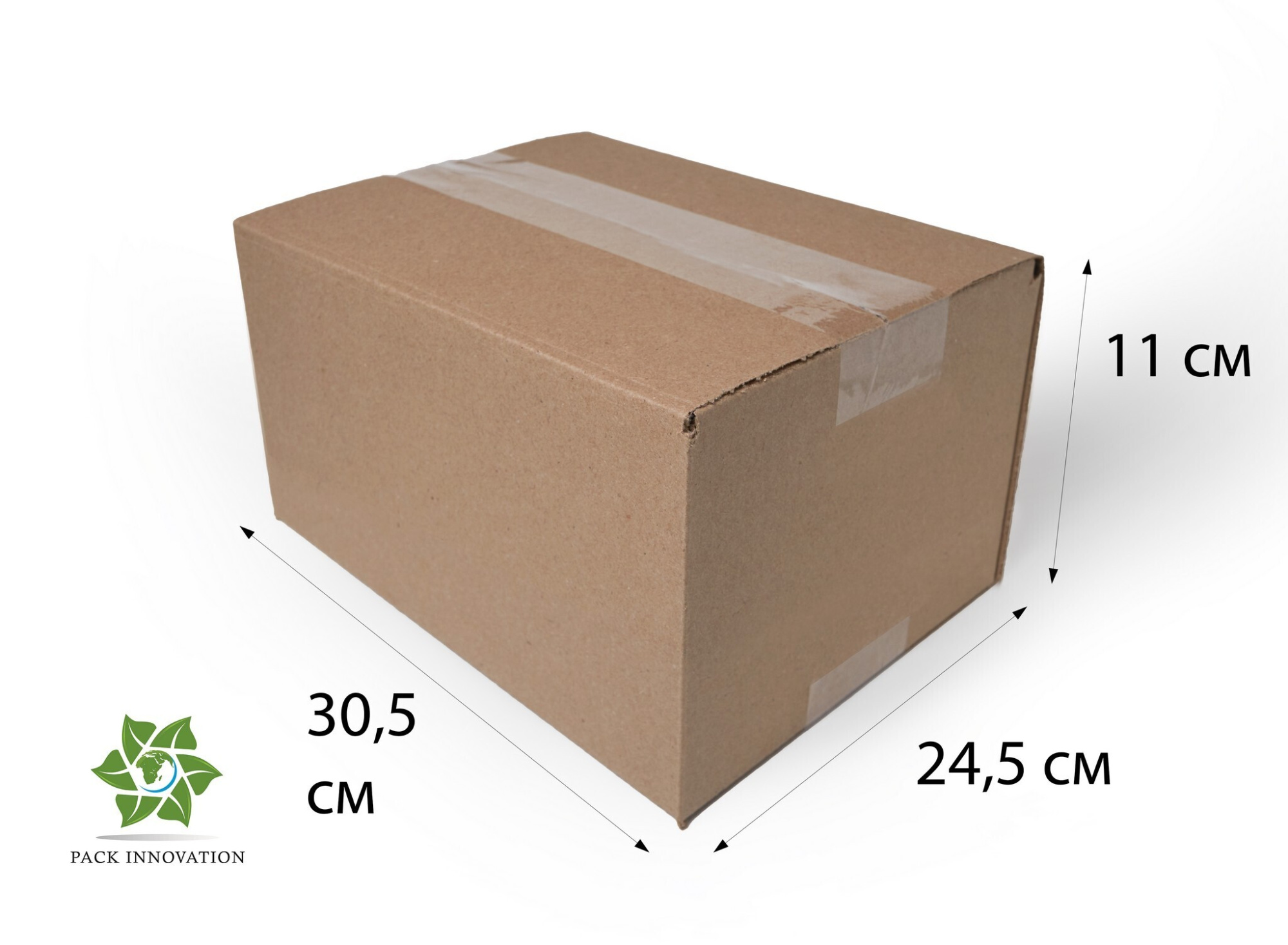 Коробка картонная, 30,5х24,5х11 см, объем 8,5 л, 50 шт (Гофрокороб, 305х245х110 мм )
